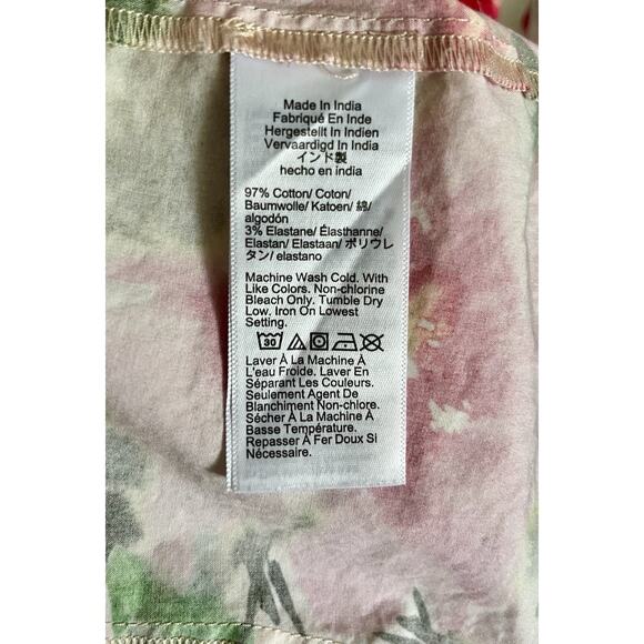 J.Crew Floral Puff Sleeve Blouse Size 6 – Watercolor Print V-Neck Top - Picture 8 of 9